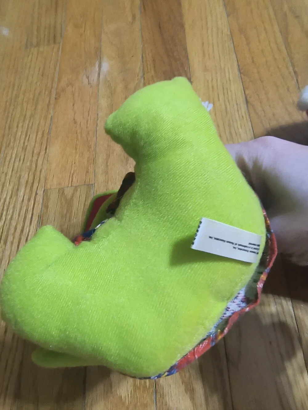 Lot of two 1987 Baby Miss Piggy and Baby Kermit muppets Christmas plush toys